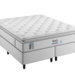 Conjunto Box Epics + Colchão Correct Confort Gel Sealy com 32 cm de altura, molas ensacadas individualmente e pillow top